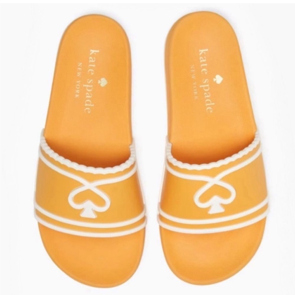 ♠️Kate Spade Brigitte Pool Slide, Sunset Blaze Orange